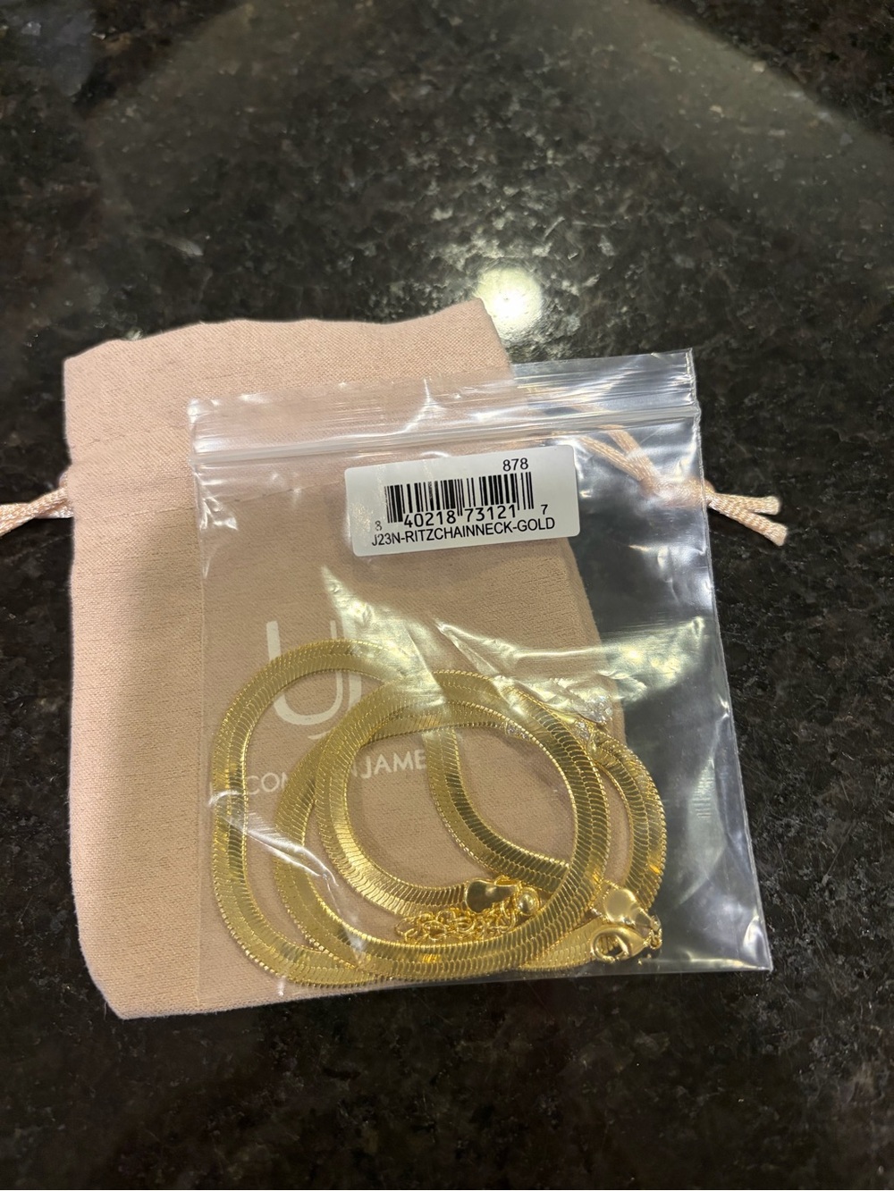 Uncommon James Gold Herringbone Chain Necklace